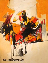 Mashkoor Raza, 16 x 12 Inch, Oil on Canvas, Abstract Painting, AC-MR-453